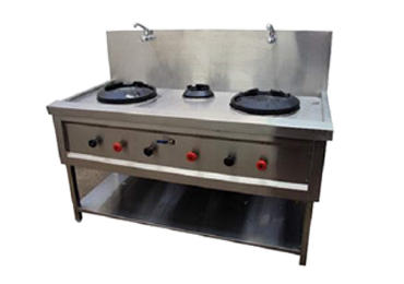 Three Burner Chinese Gas Range 